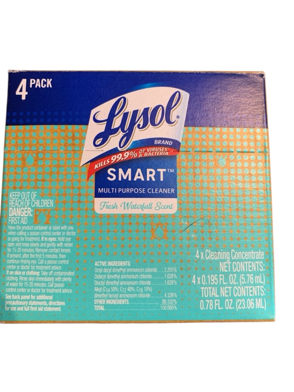 Lysol Smart Multi Purpose Cleaner‎ 
4x Cleaning Concentrate 4 x 0.195 Fl Oz